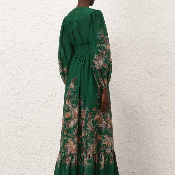 Zimmermann RHIANNON Deep V-neck Long-sleeved Maxi Dress - Picture 3 of 15